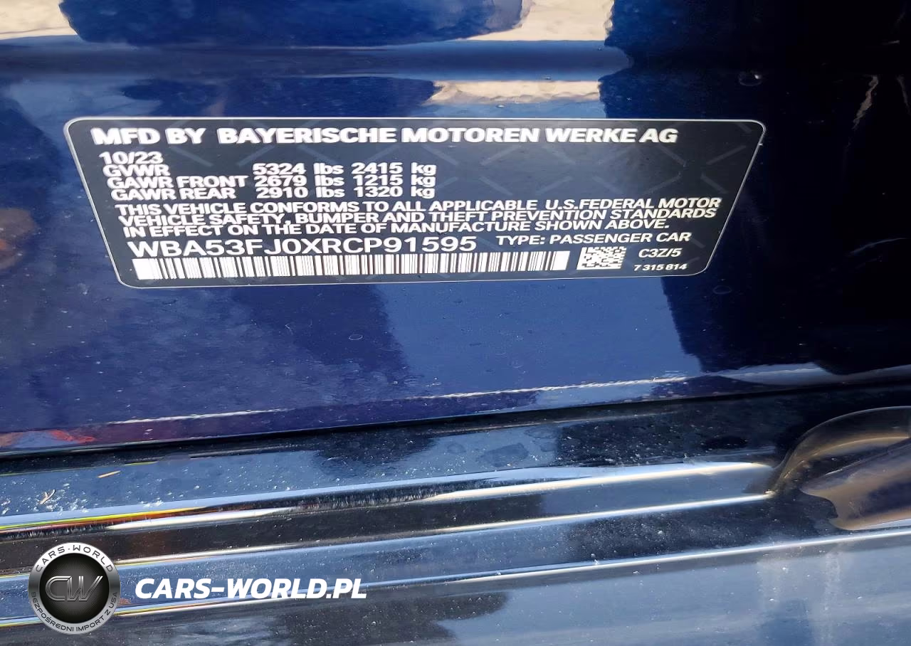 2024 BMW 530 Xi VIN:WBA53FJ0XRCP91595 - 13