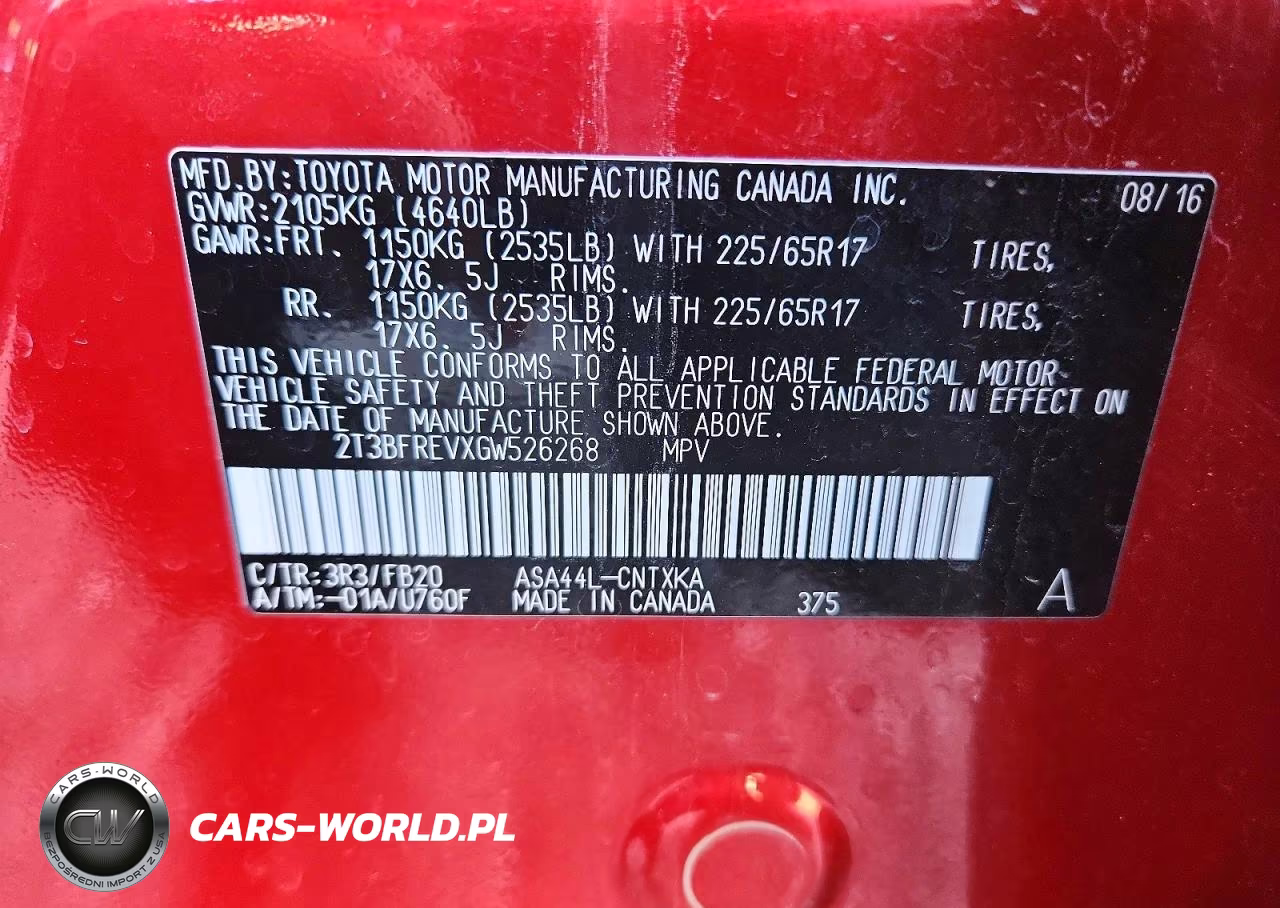 2016 Toyota Rav4 Le VIN:2T3BFREVXGW526268 - 12