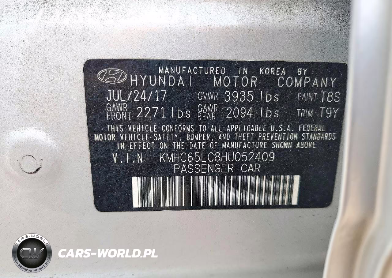 2017 Hyundai Ioniq Blue VIN:KMHC65LC8HU052409 - 12