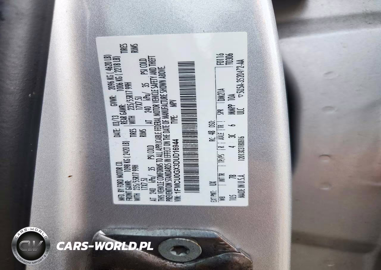 2013 Ford Escape Se VIN:1FMCU0GX3DUD16944 - 12