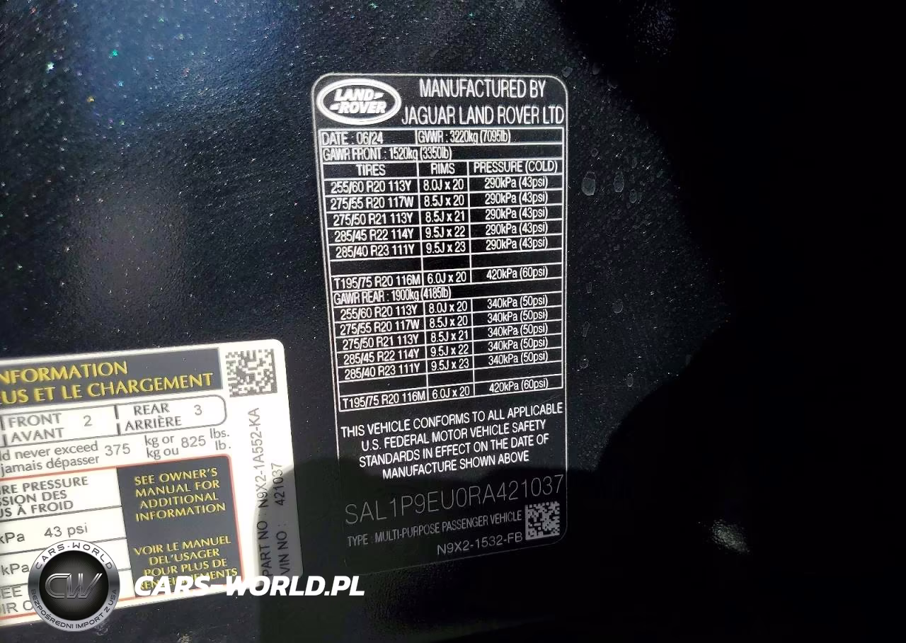2024 Land Rover Range Rover Sport Se VIN:SAL1P9EU0RA421037 - 13