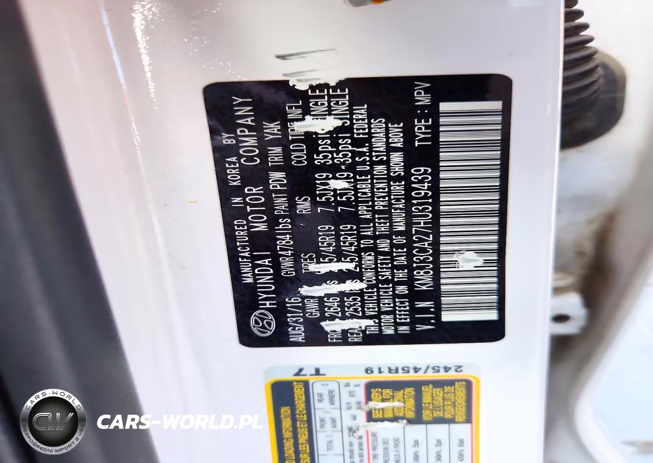 2017 Hyundai Tucson Limited VIN:KM8J3CA27HU319439 - 12