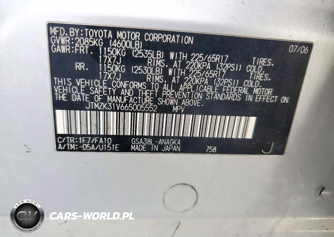2006 Toyota Rav4 Limited VIN:JTMZK31V665005552 - 13