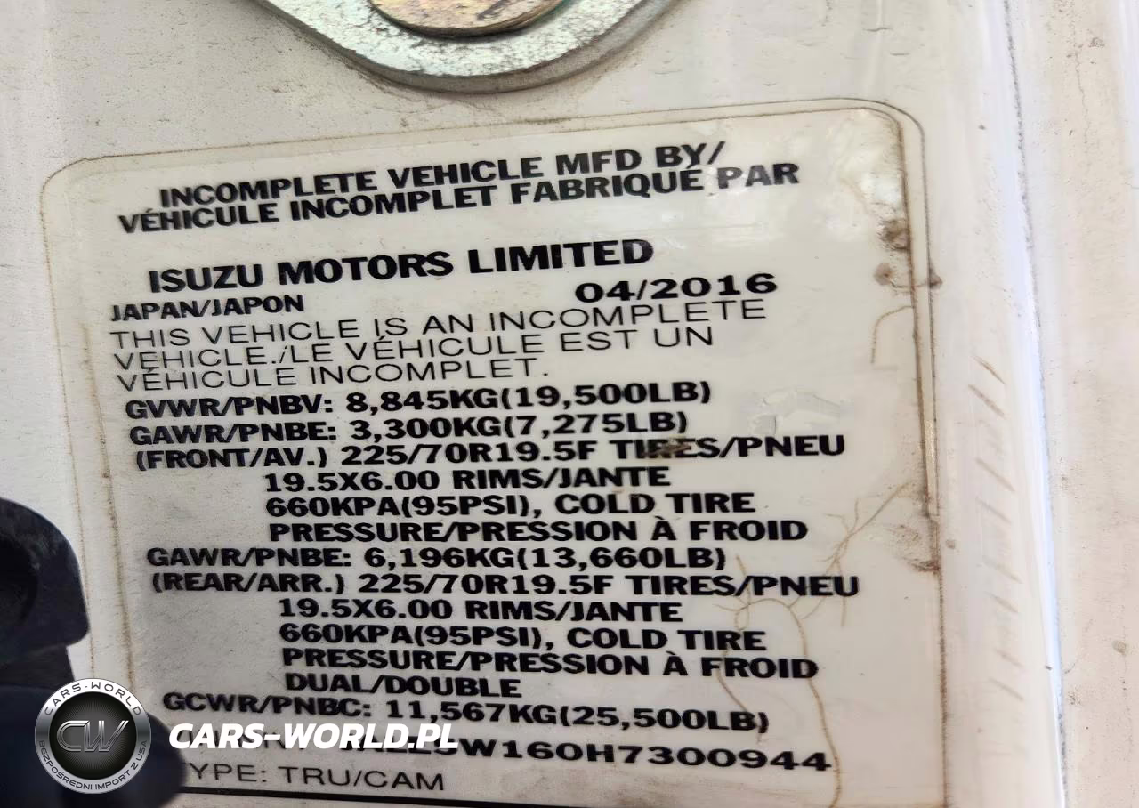 2017 Isuzu Nrr VIN:JALE5W160H7300944 - 12