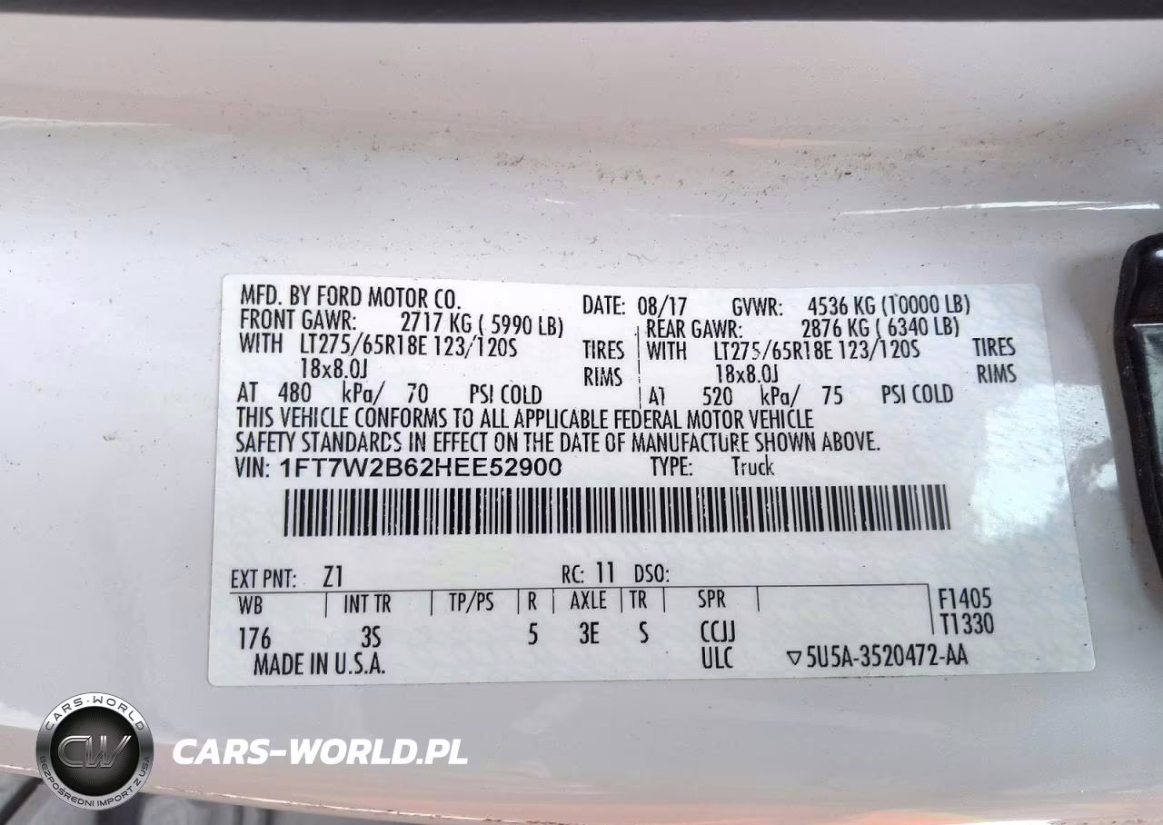 2017 Ford F250 Super Duty VIN:1FT7W2B62HEE52900 - 12
