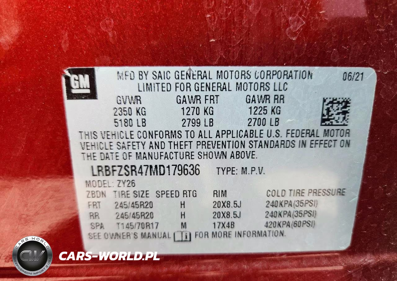 2021 Buick Envision Avenir VIN:LRBFZSR47MD179636 - 13