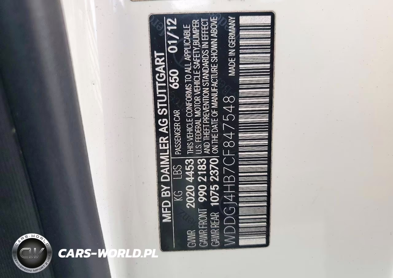 2012 Mercedes-Benz C 250 VIN:WDDGJ4HB7CF847548 - 12