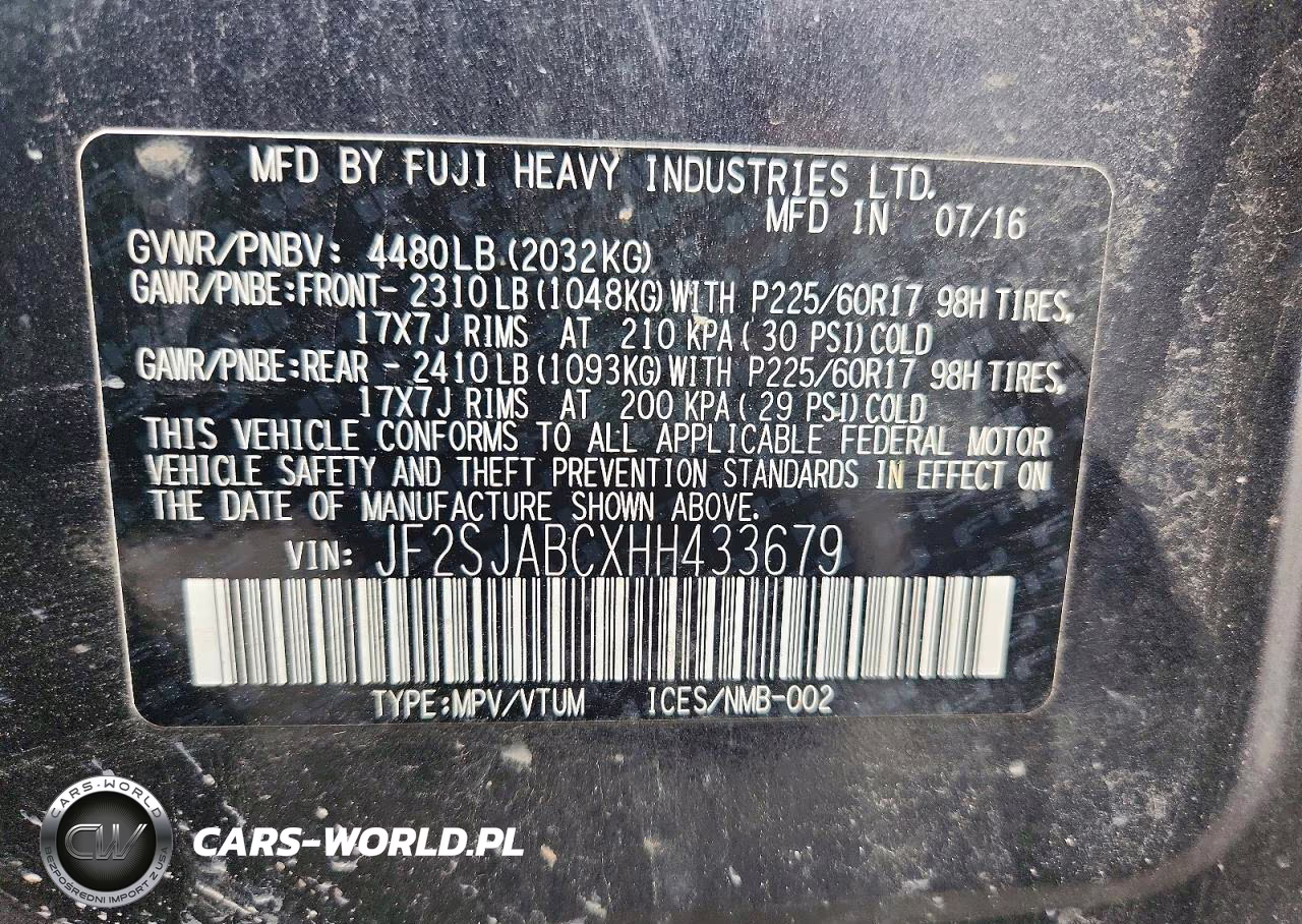 2017 Subaru Forester 2.5I VIN:JF2SJABCXHH433679 - 13