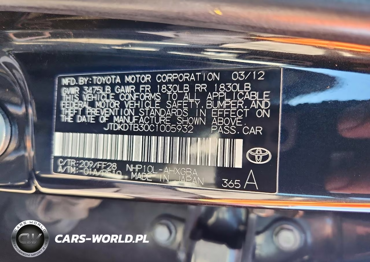 2012 Toyota Prius C Three VIN:JTDKDTB30C1005932 - 12