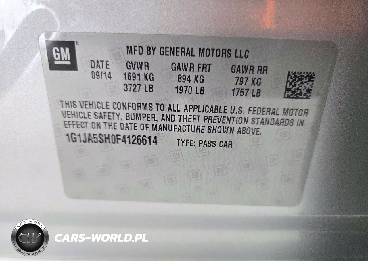 2015 Chevrolet Sonic Ls VIN:1G1JA5SH0F4126614 - 12