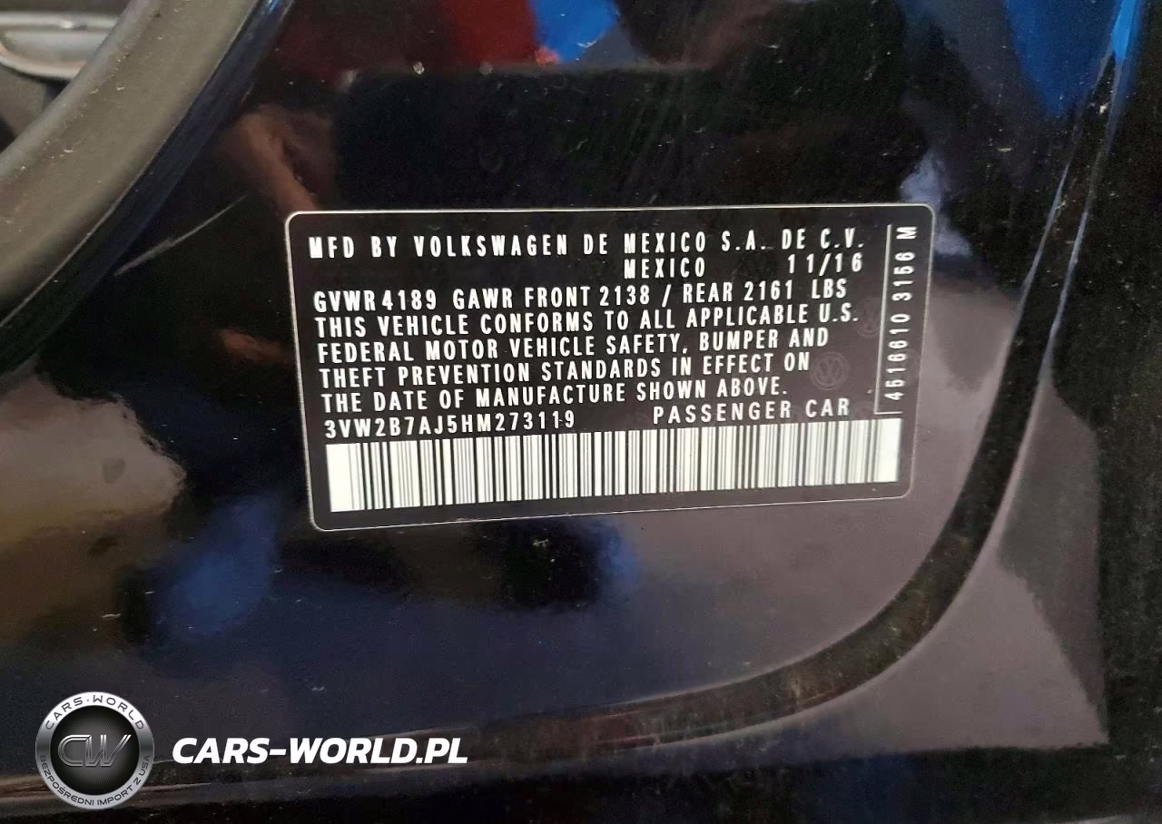 2017 Volkswagen Jetta S VIN:3VW2B7AJ5HM273119 - 12