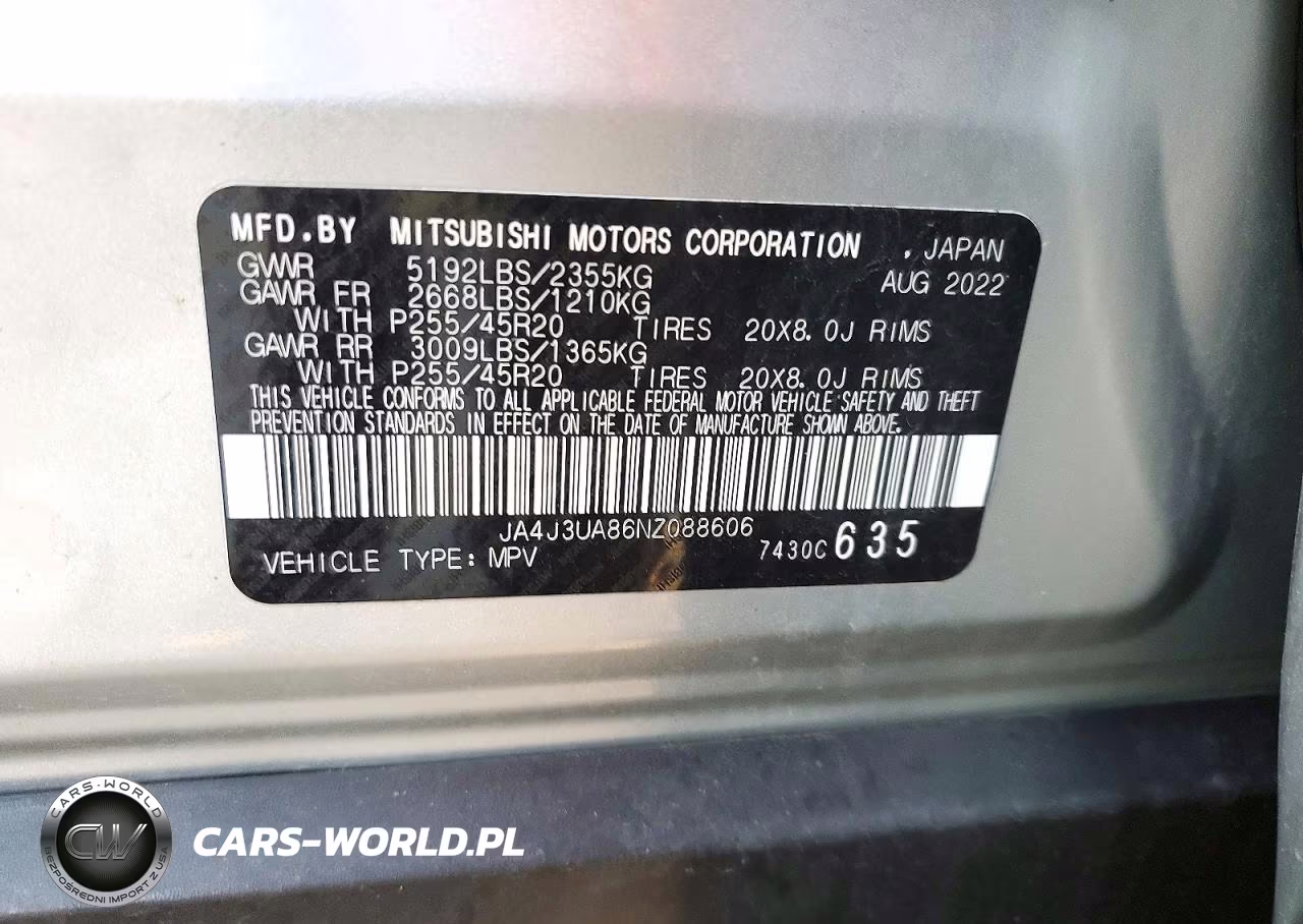 2022 Mitsubishi Outlander Se VIN:JA4J3UA86NZ088606 - 13