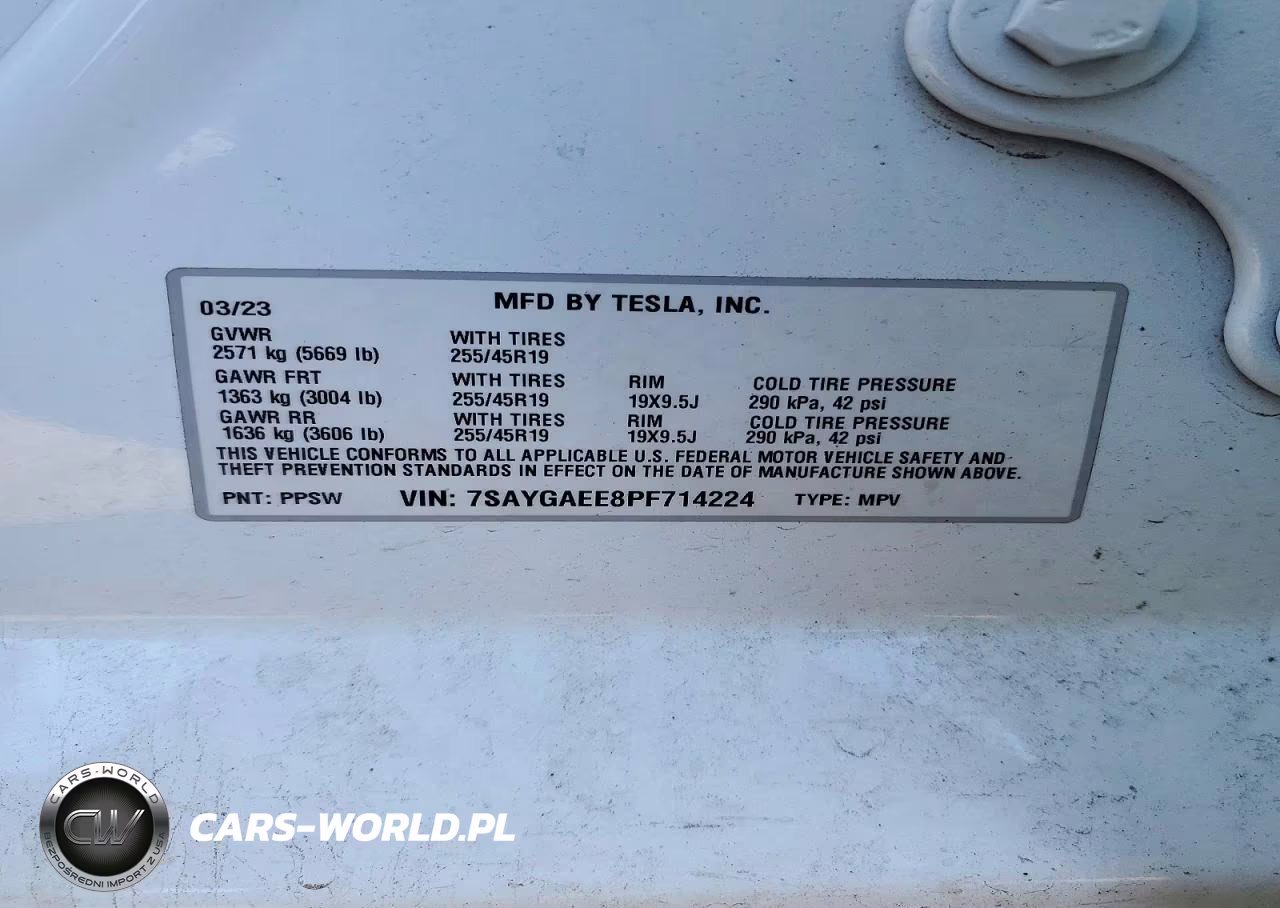 2023 Tesl Model Y VIN:7SAYGAEE8PF714224 - 12