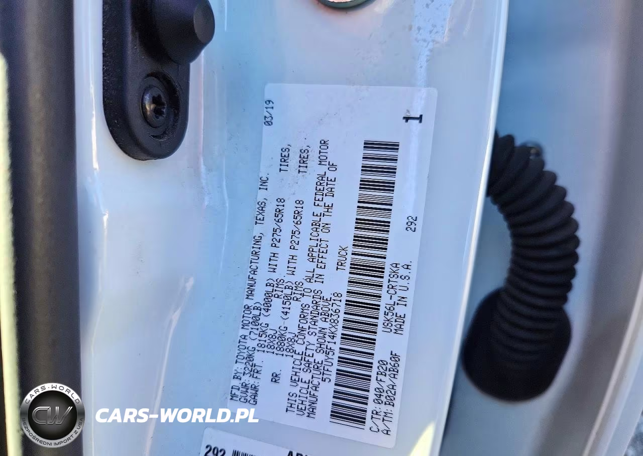 2019 Toyota Tundra Sr5 VIN:5TFUY5F14KX836718 - 12