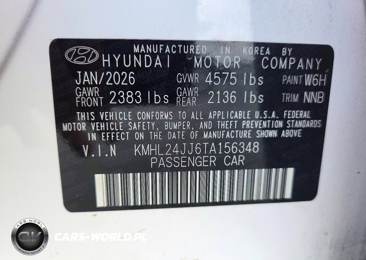2026 Hyundai Sonata Hybrid Blue VIN:KMHL24JJ6TA156348 - 12