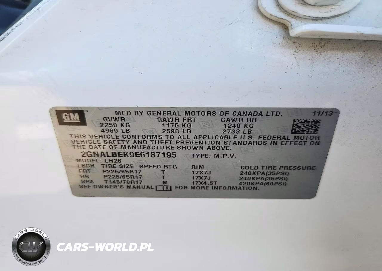 2014 Chevrolet Equinox Lt VIN:2GNALBEK9E6187195 - 13