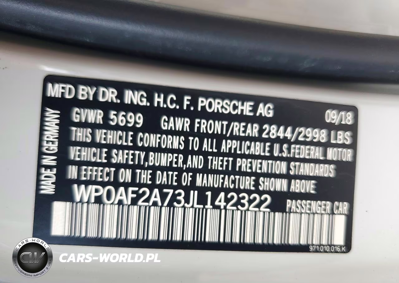 2018 Porsche Panamera Turbo VIN:WP0AF2A73JL142322 - 12