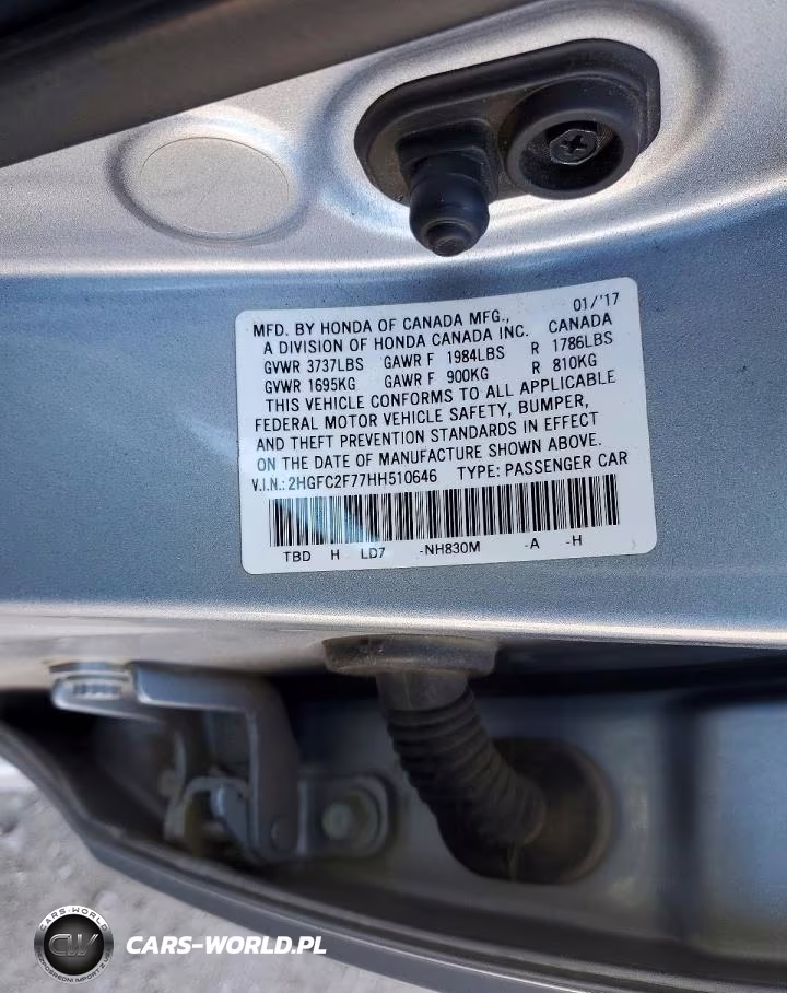 2017 Honda Civic Ex VIN:2HGFC2F77HH510646 - 12