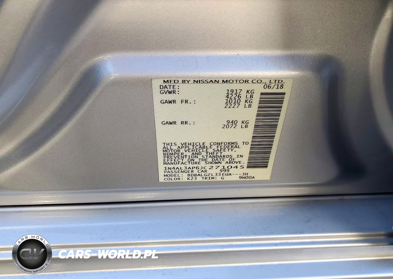 2018 Nissan Altima 2.5 S VIN:1N4AL3AP6JC271045 - 12