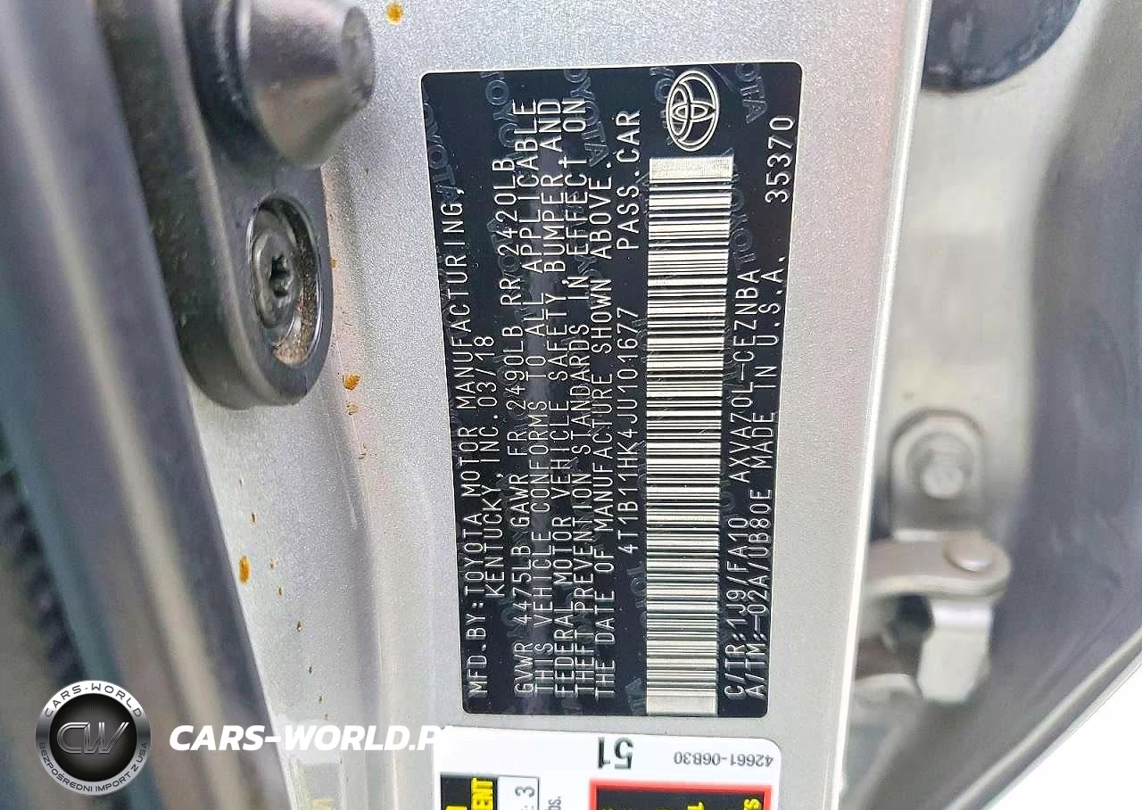 2018 Toyota Camry Le VIN:4T1B11HK4JU101677 - 12
