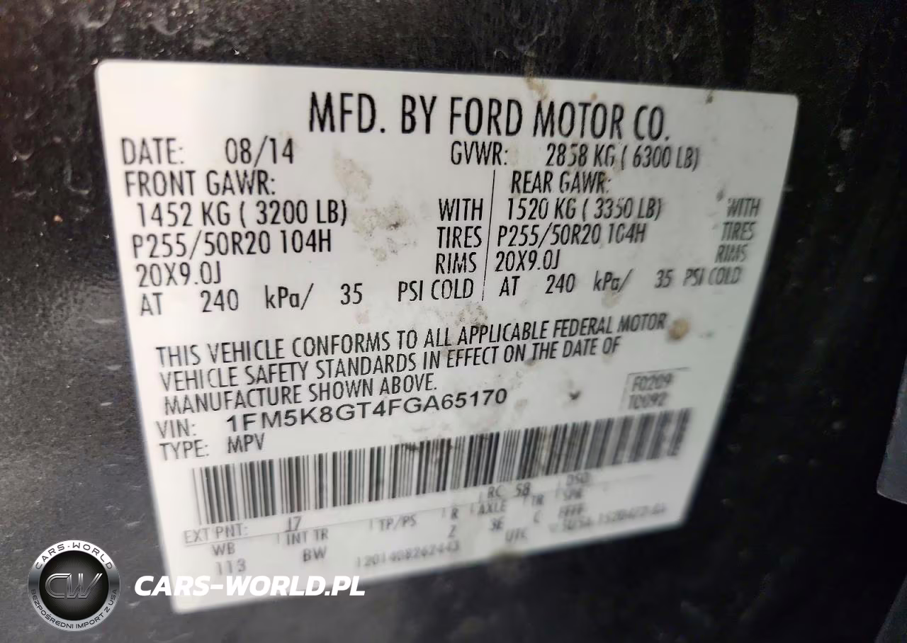 2015 Ford Explorer Sport VIN:1FM5K8GT4FGA65170 - 13