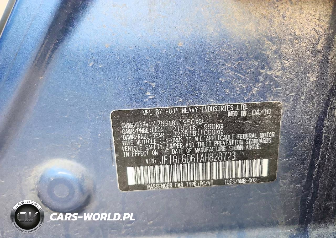 2010 Subaru Impreza Outback Sport VIN:JF1GH6D61AH828723 - 13