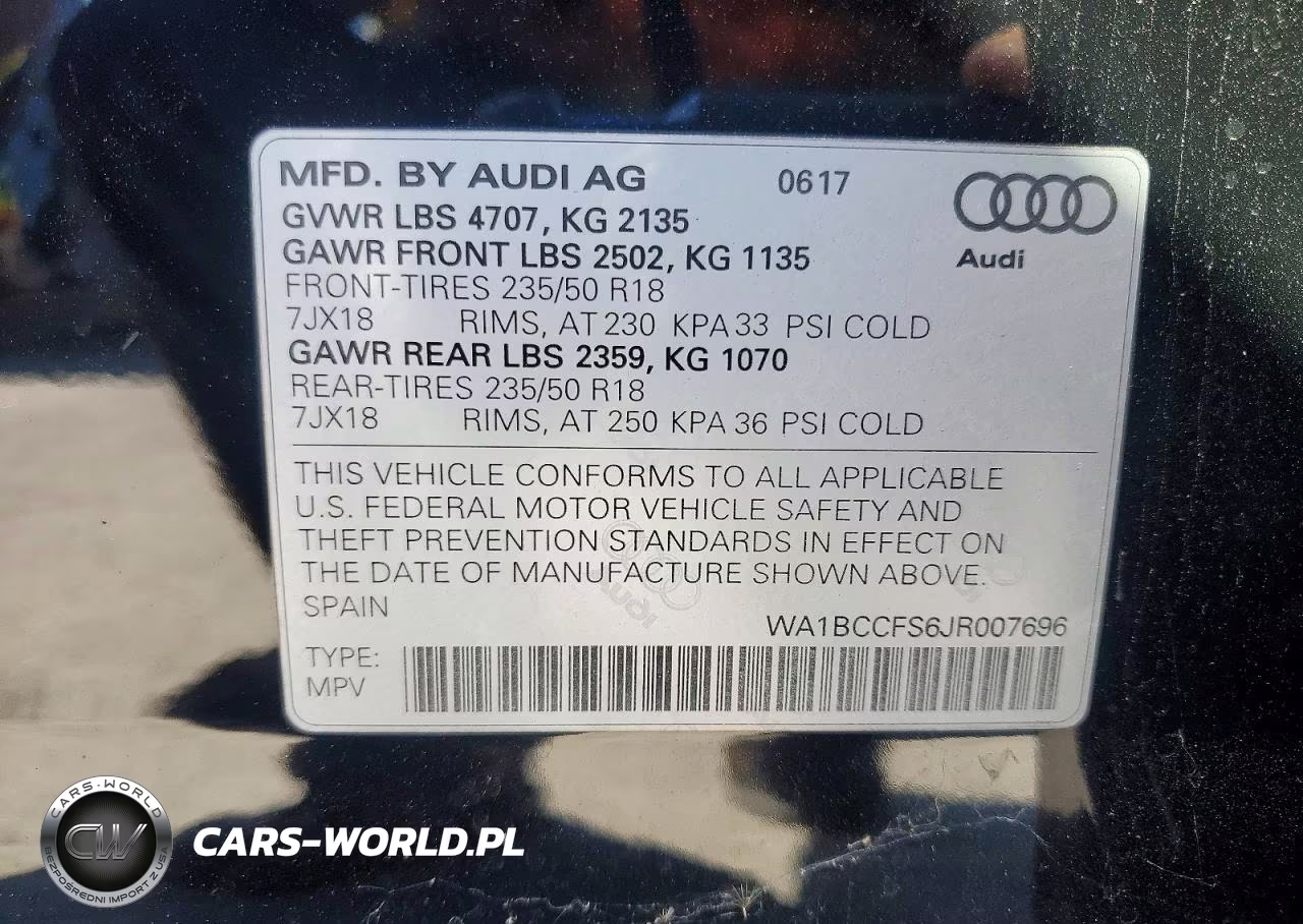 2018 Audi Q3 Premium VIN:WA1BCCFS6JR007696 - 12