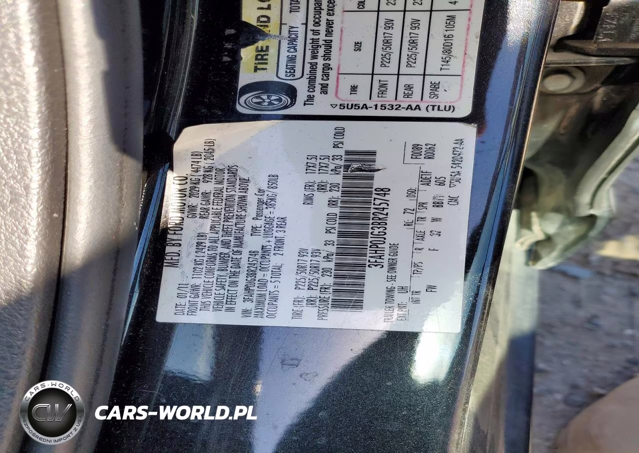 2011 Ford Fusion Sel VIN:3FAHP0JG3BR245748 - 13