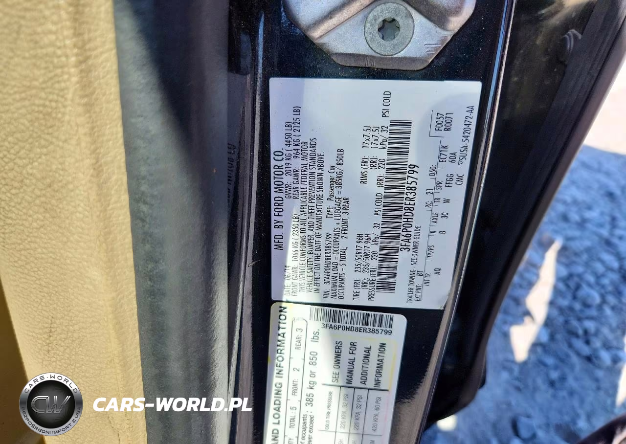 2014 Ford Fusion Se VIN:3FA6P0HD8ER385799 - 12