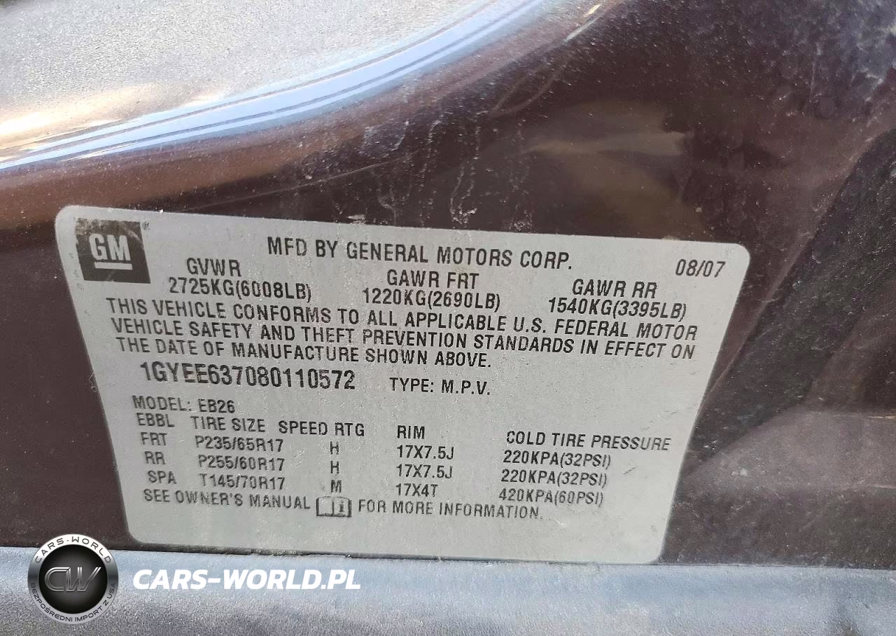 2008 Cadillac Srx VIN:1GYEE637080110572 - 13
