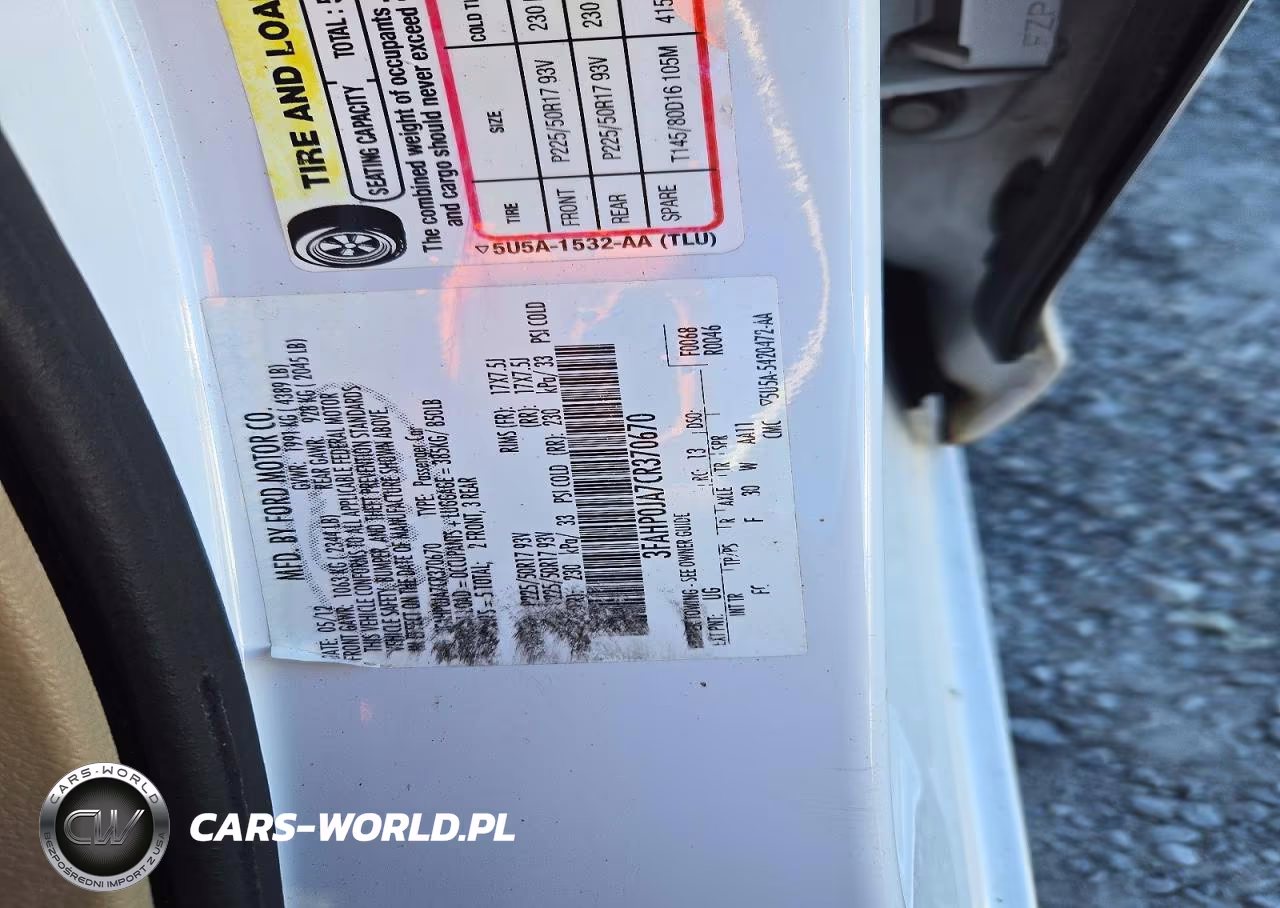 2012 Ford Fusion Sel VIN:3FAHP0JA7CR370670 - 12