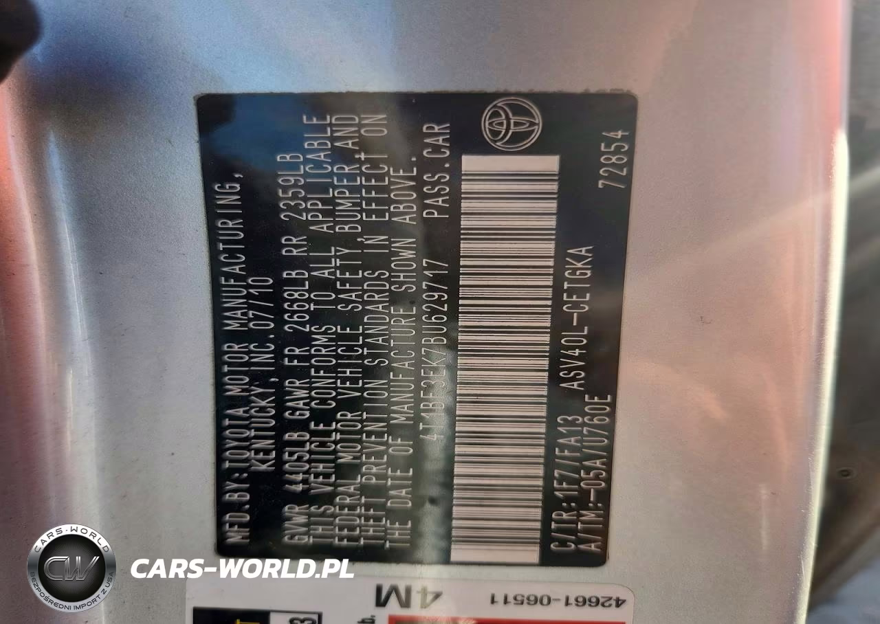 2011 Toyota Camry Xle VIN:4T1BF3EK7BU629717 - 13