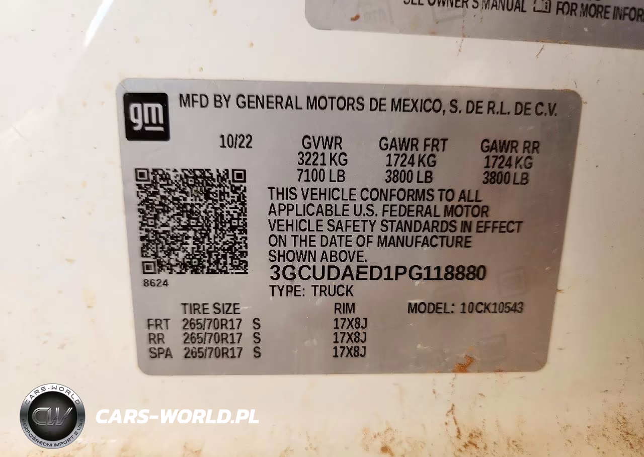 2023 Chevrolet Silverado K1500 VIN:3GCUDAED1PG118880 - 12