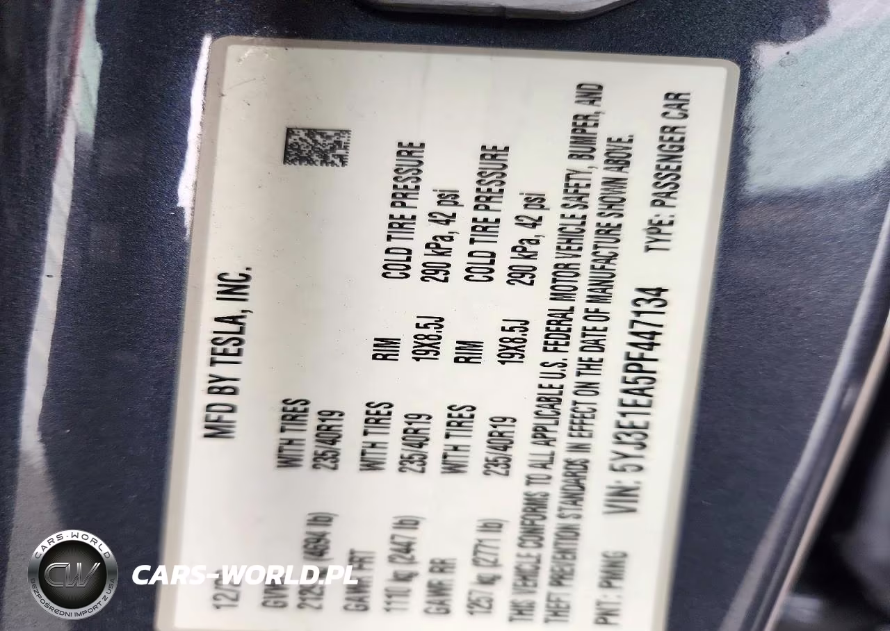 2023 Tesla Model 3 VIN:5YJ3E1EA5PF447134 - 12