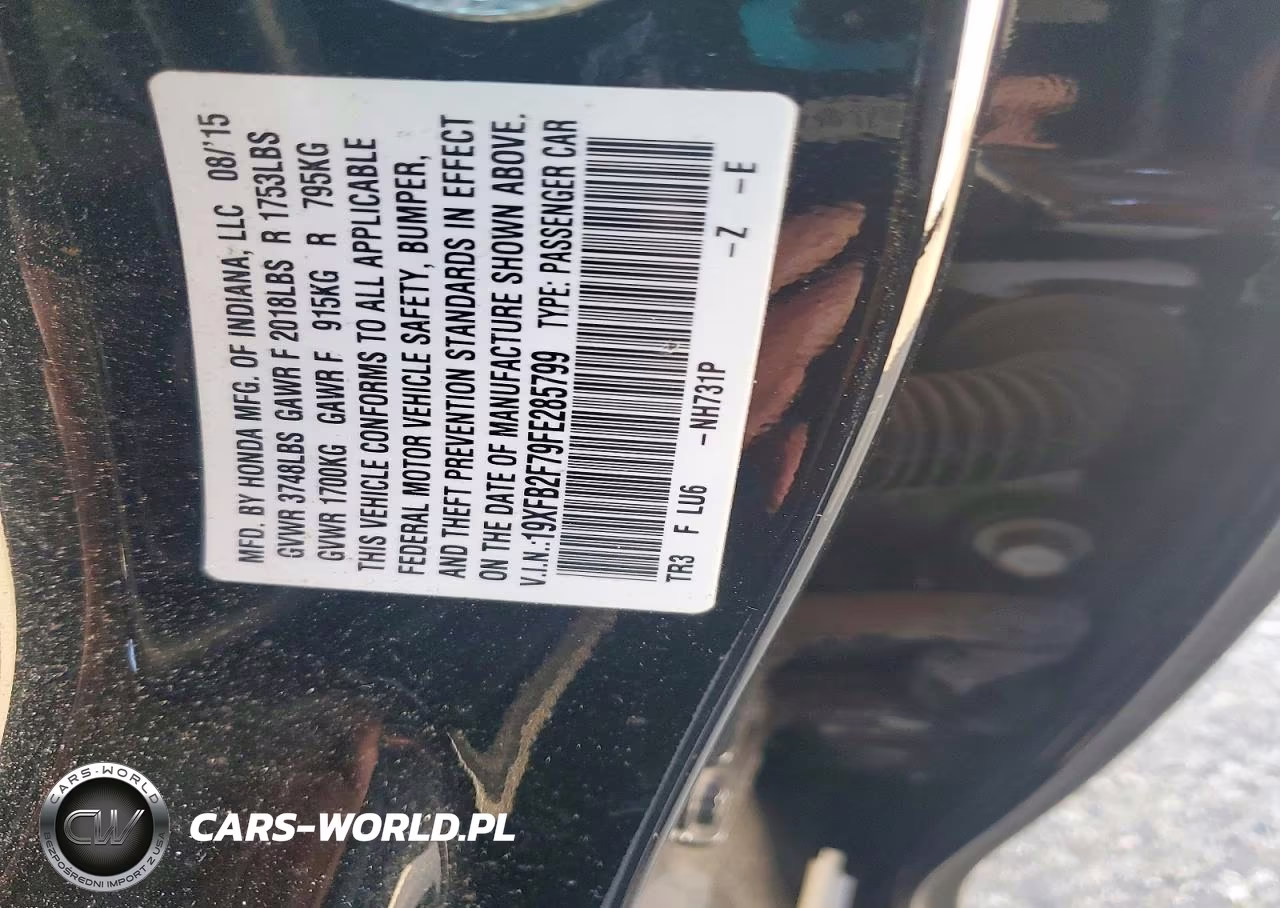 2015 Honda Civic Se VIN:19XFB2F79FE285799 - 13