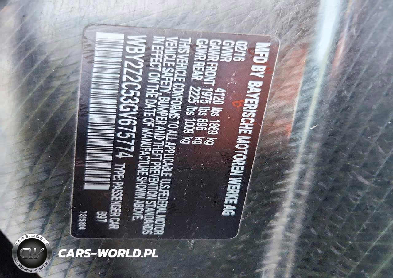 2016 BMW I8 VIN:WBY2Z2C53GV675774 - 12