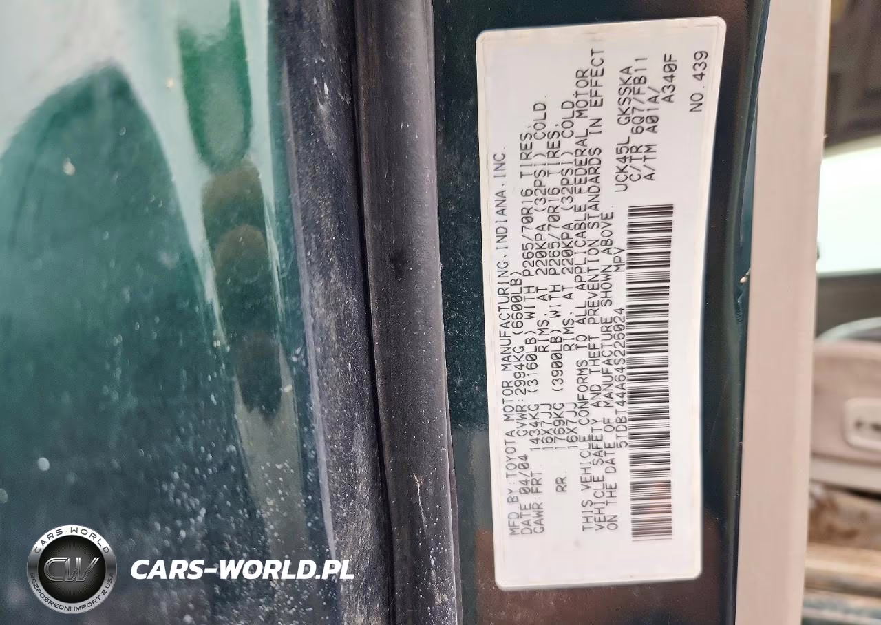 2004 Toyota Sequoia Sr5 VIN:5TDBT44A64S226024 - 13