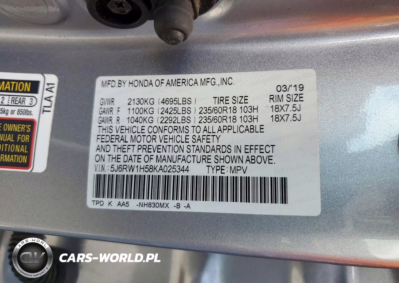 2019 Honda Cr-V Ex VIN:5J6RW1H58KA025344 - 14