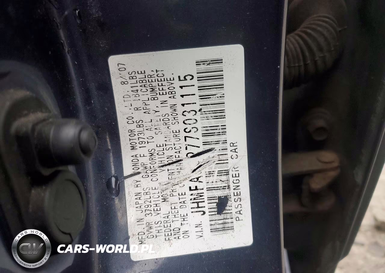 2007 Honda Civic Hybrid VIN:JHMFA36277S031115 - 12