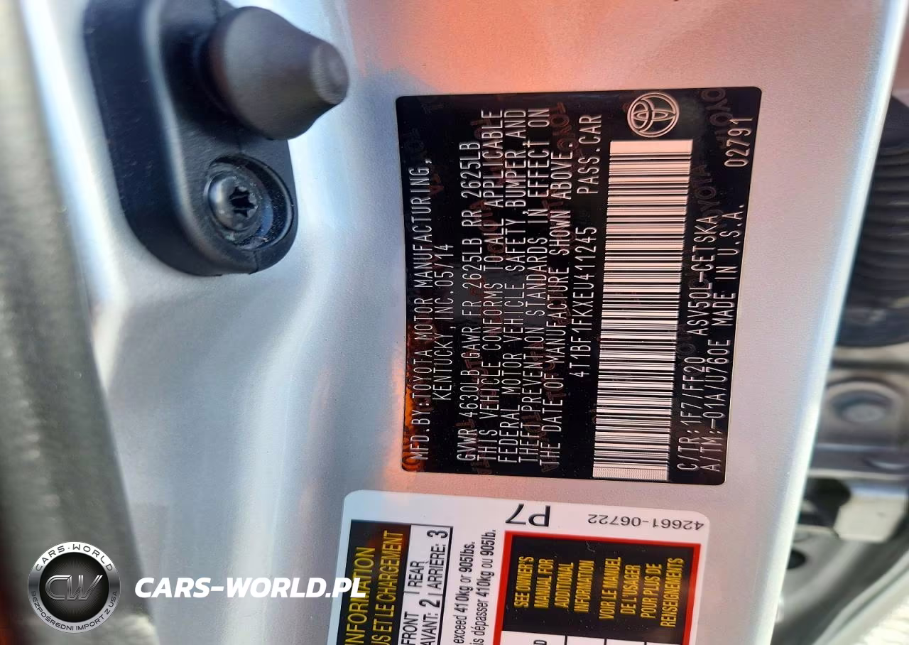 2014 Toyota Camry Se VIN:4T1BF1FKXEU411245 - 12