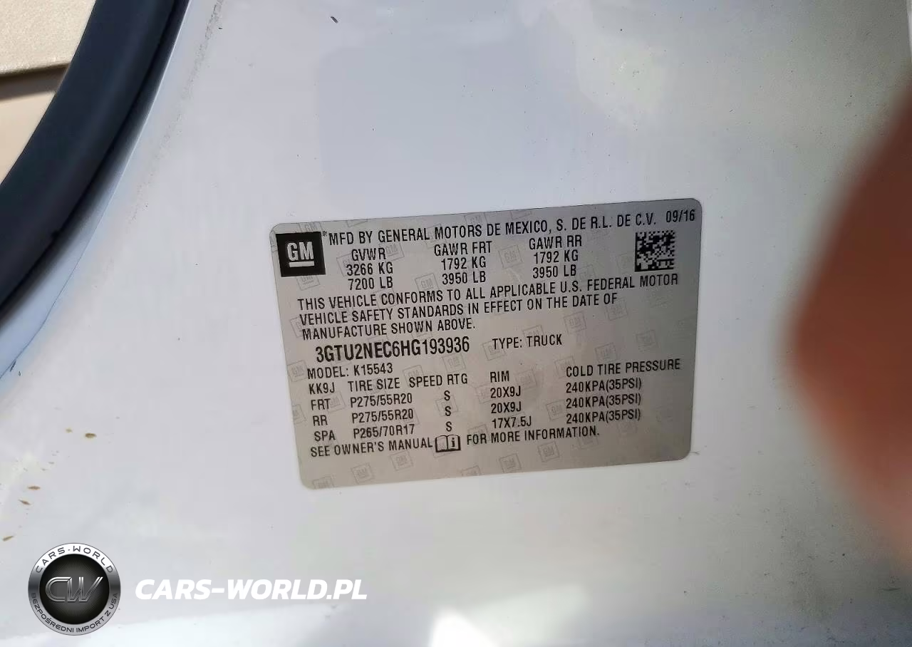 2017 GMC Sierra K1500 Slt VIN:3GTU2NEC6HG193936 - 12
