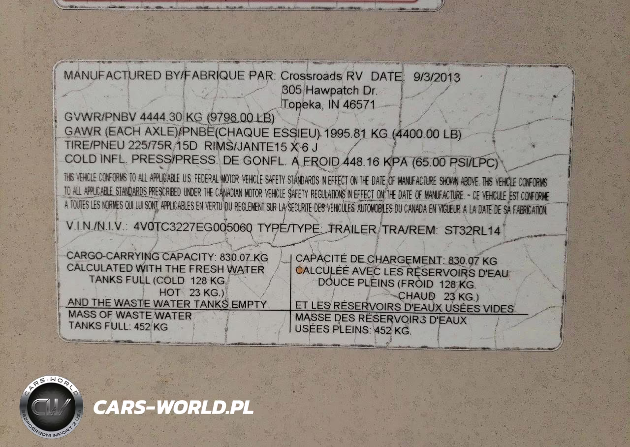 2014 Cross Roads Recreational Vehicle (Rv) VIN:4V0TC3227EG005060 - 10