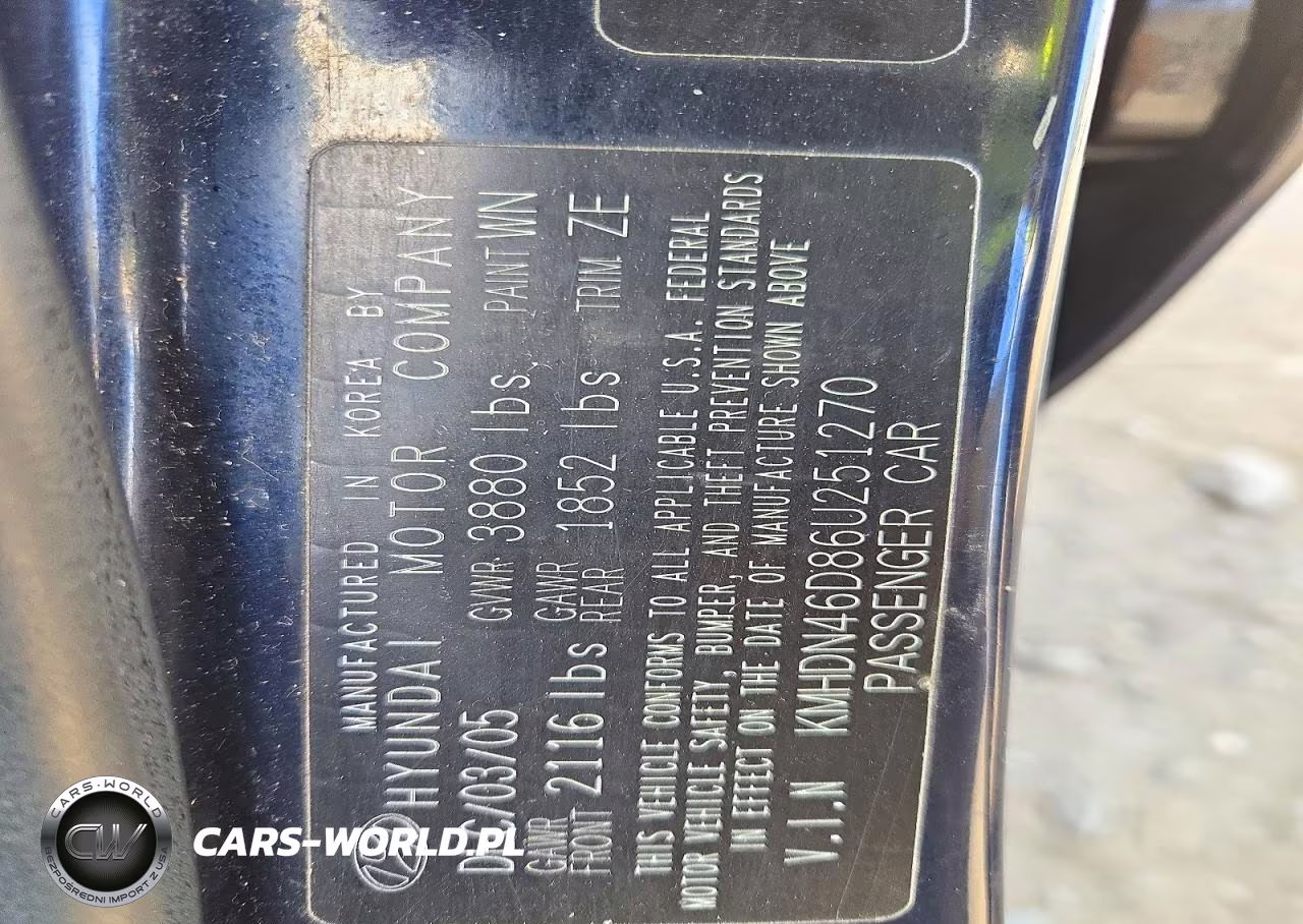 2006 Hyundai Elantra Gls VIN:KMHDN46D86U251270 - 12