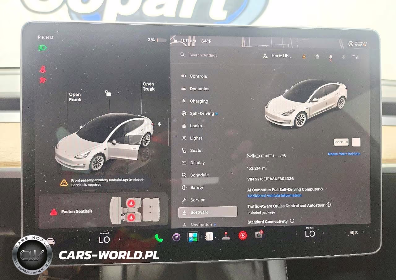 2022 Tesla Model 3 VIN:5YJ3E1EA8NF304336 - 9
