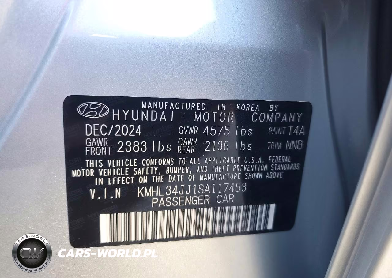 2025 Hyundai Sonata Hybrid Sel VIN:KMHL34JJ1SA117453 - 12