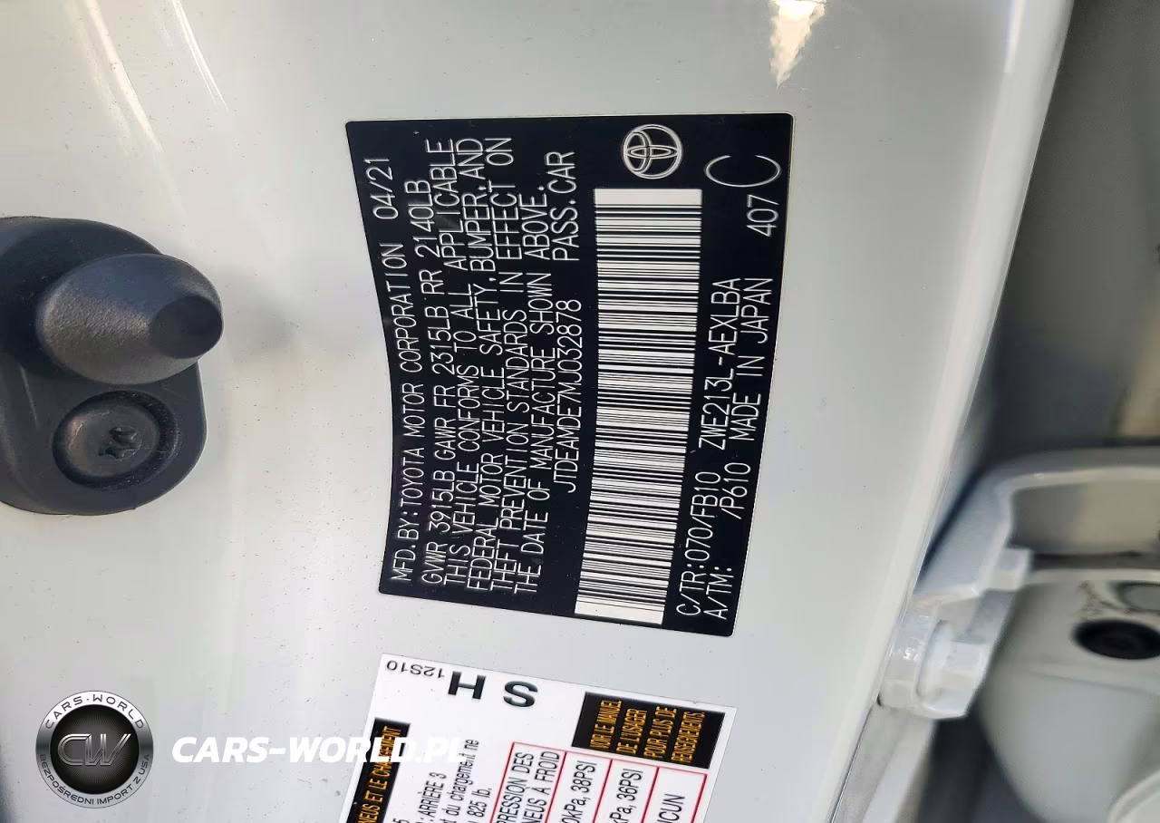2021 Toyota Corolla Le VIN:JTDEAMDE7MJ032878 - 13