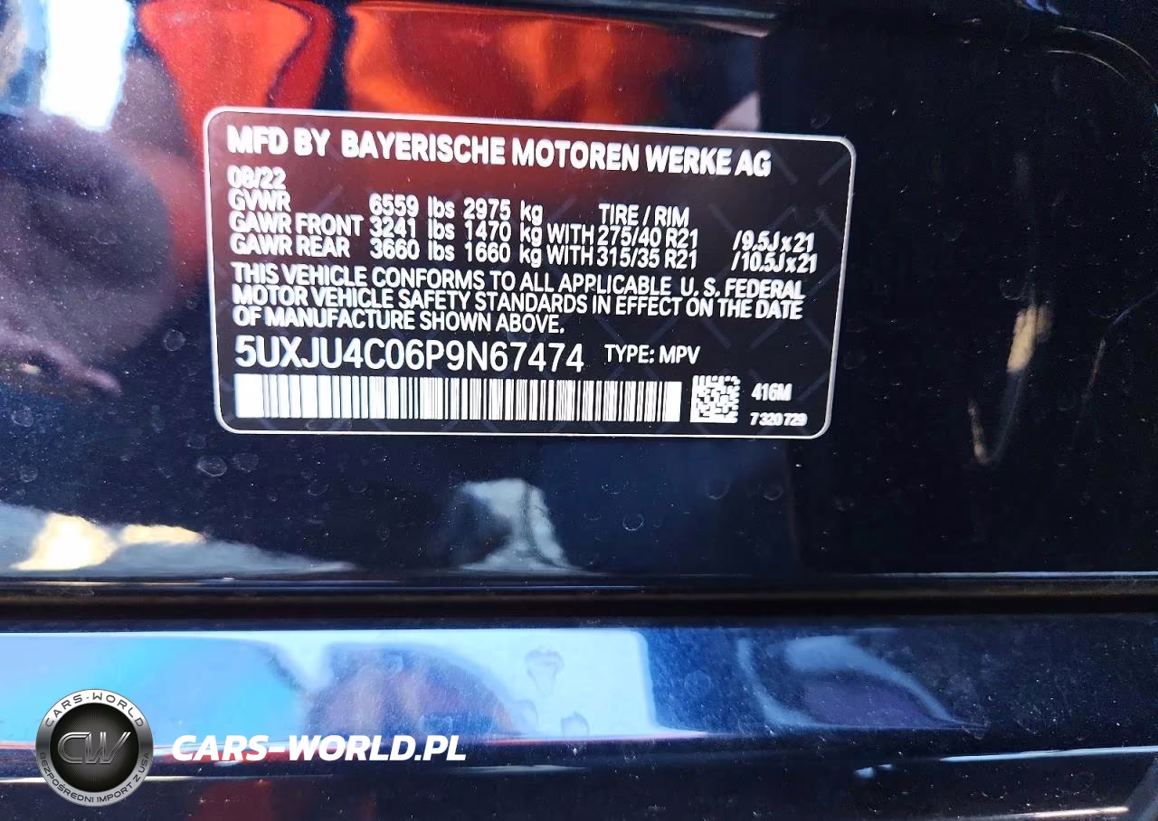 2023 BMW X5 M50I VIN:5UXJU4C06P9N67474 - 13