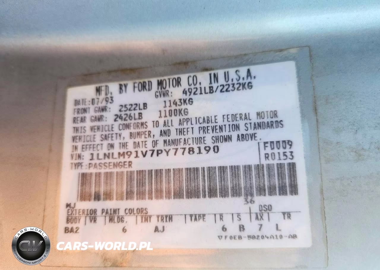 1993 Lincoln Mark Viii VIN:1LNLM91V7PY778190 - 13