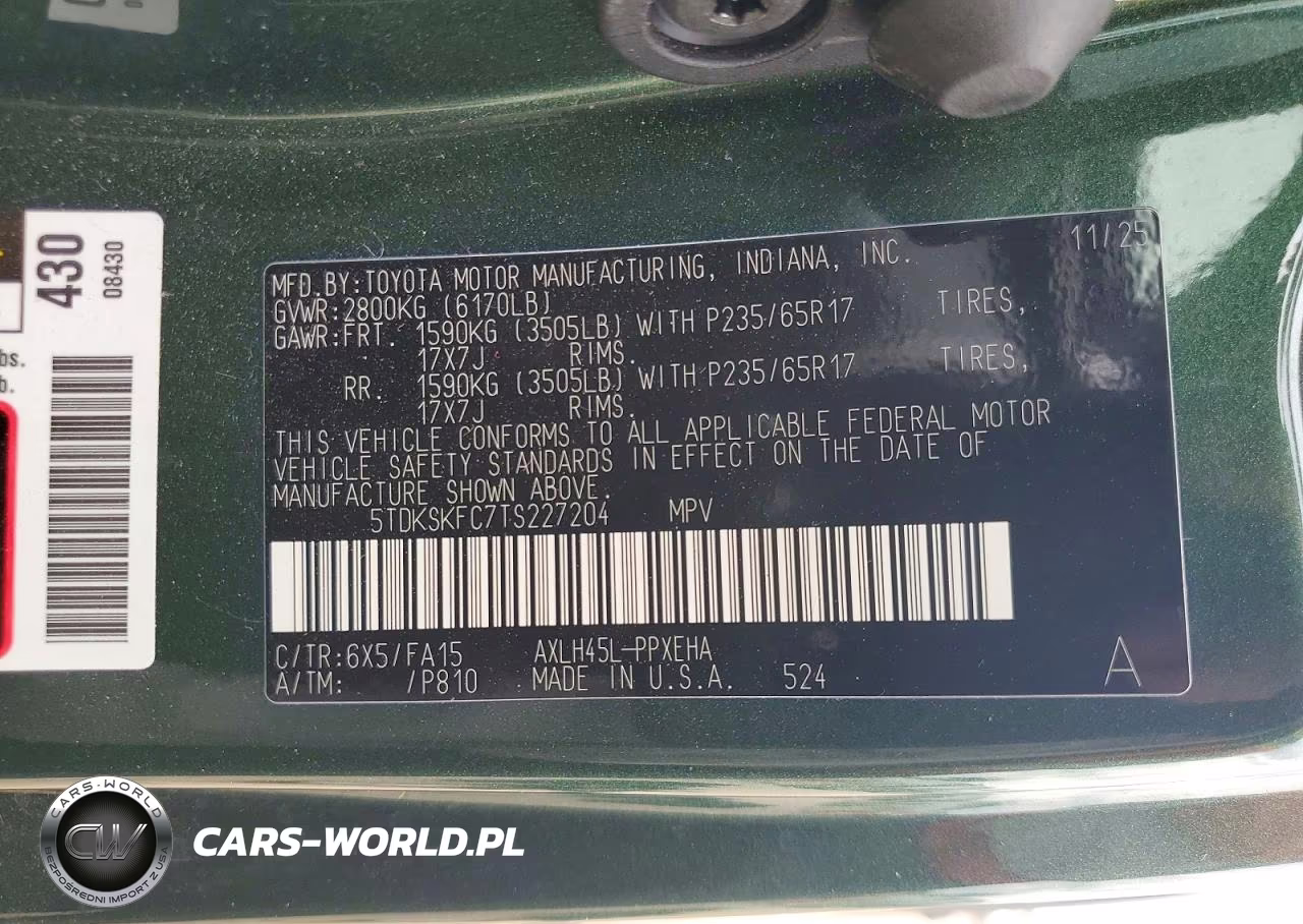 2026 Toyota Sienna Le VIN:5TDKSKFC7TS227204 - 14