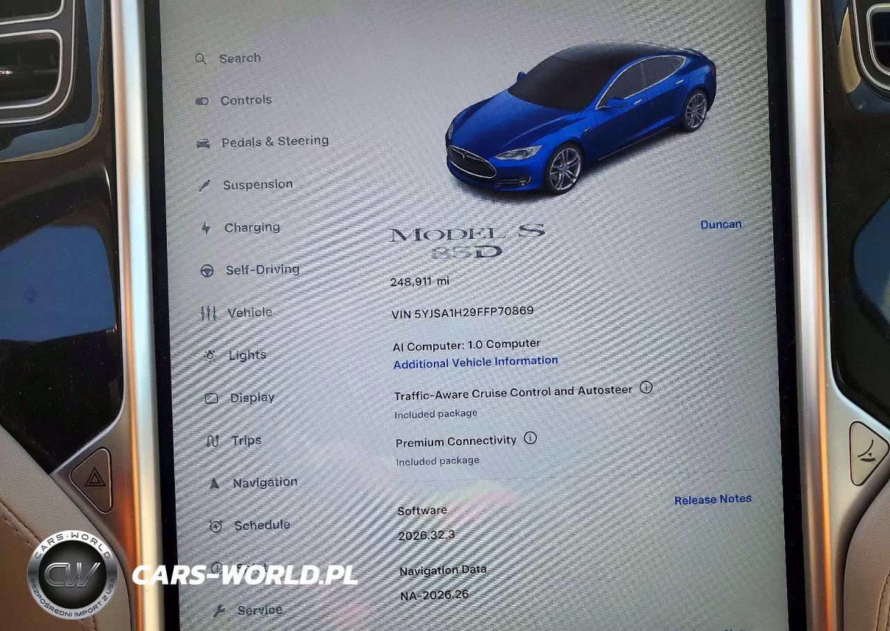 2015 Tesla Model S 85D VIN:5YJSA1H29FFP70869 - 9